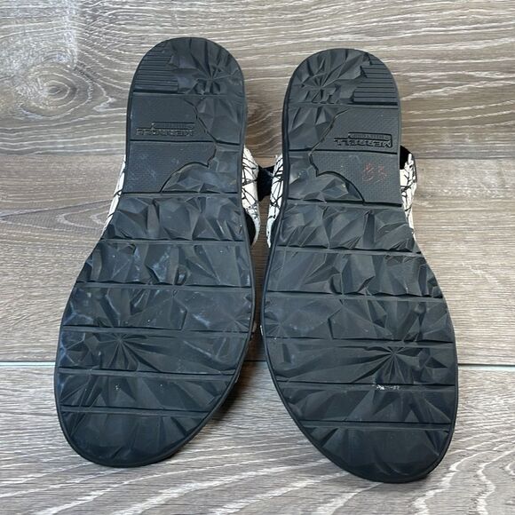 Merrell Around Town Sunvue Women’s Sz 9 Black White Texture Hook & Loop Sandals - Picture 7 of 11
